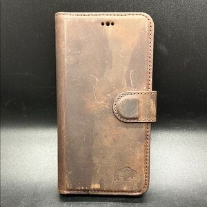 Blackbrook Brown Leather IPhone Phone Case With Built in Wallet